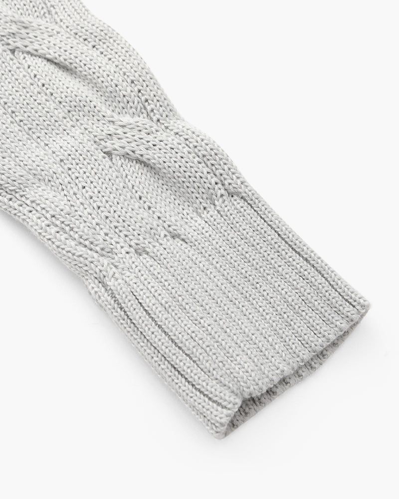Sweter w splot kabelkowy z zamkiem dla mężczyzn