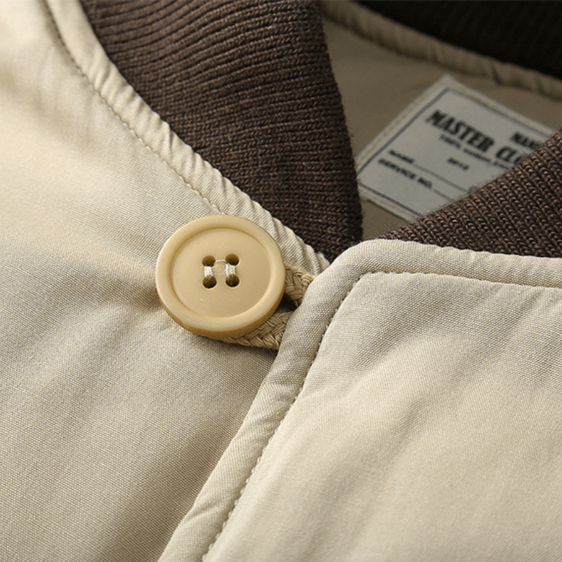 Wyściełana bawełniana kurtka męska o regularnym kroju