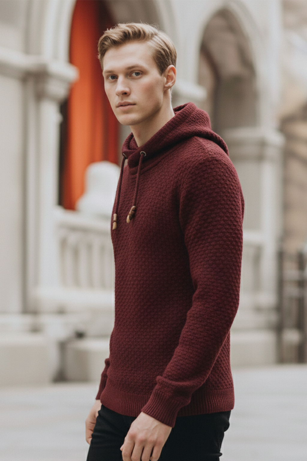 Bluza z Kapturem | Kamil – Bordowy