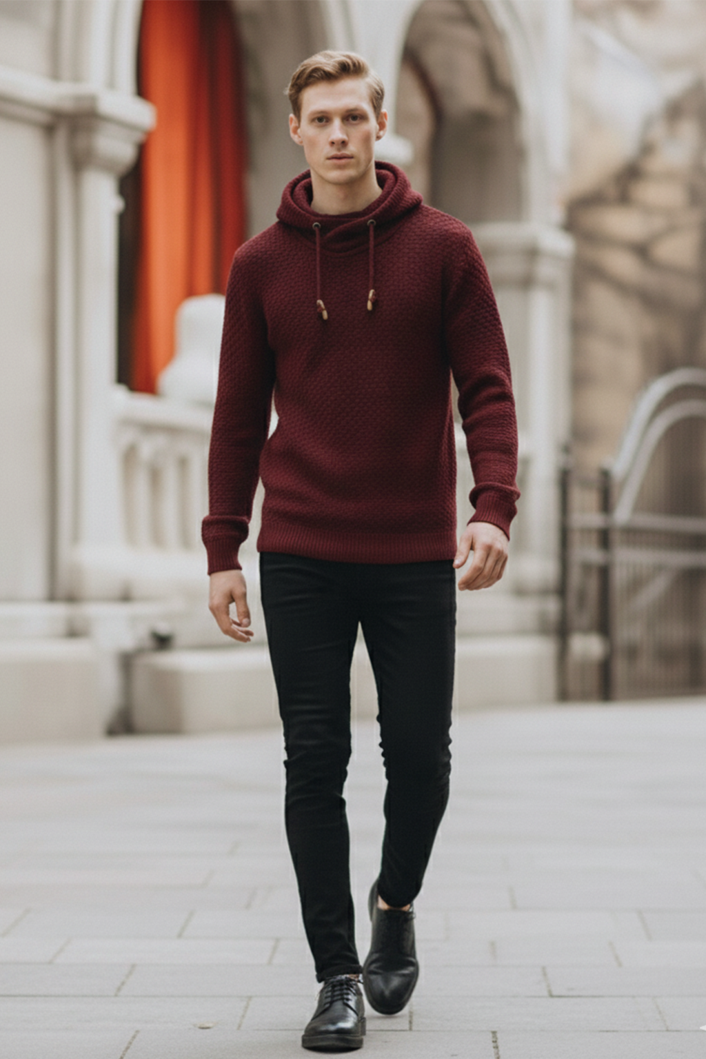 Bluza z Kapturem | Kamil – Bordowy