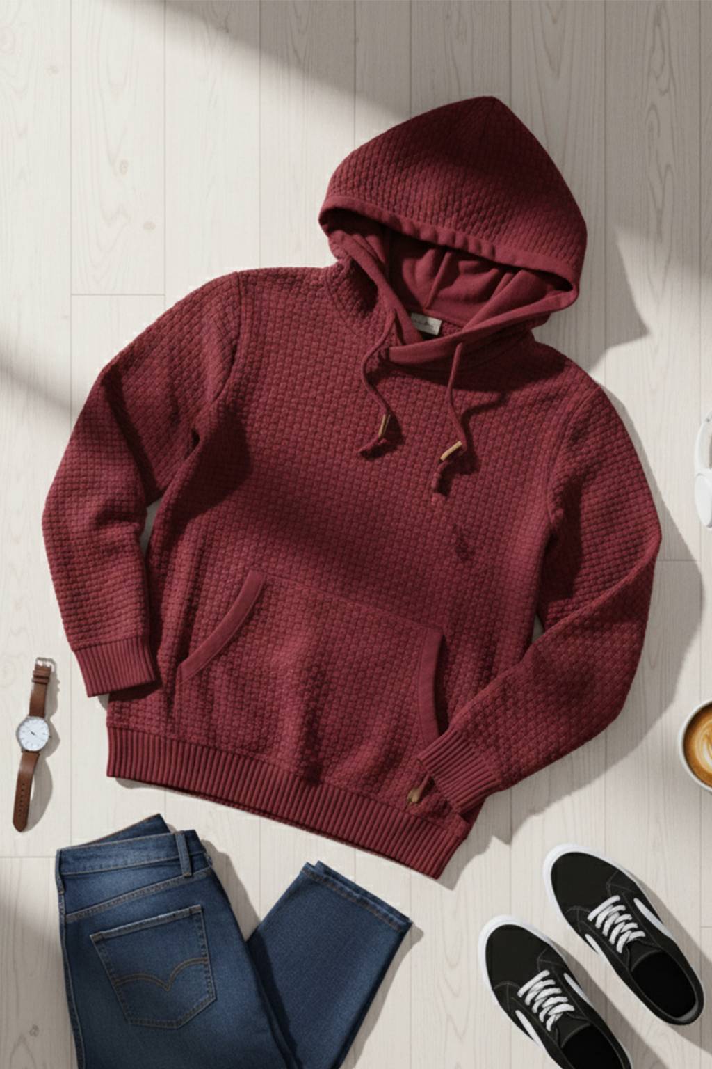 Bluza z Kapturem | Kamil – Bordowy