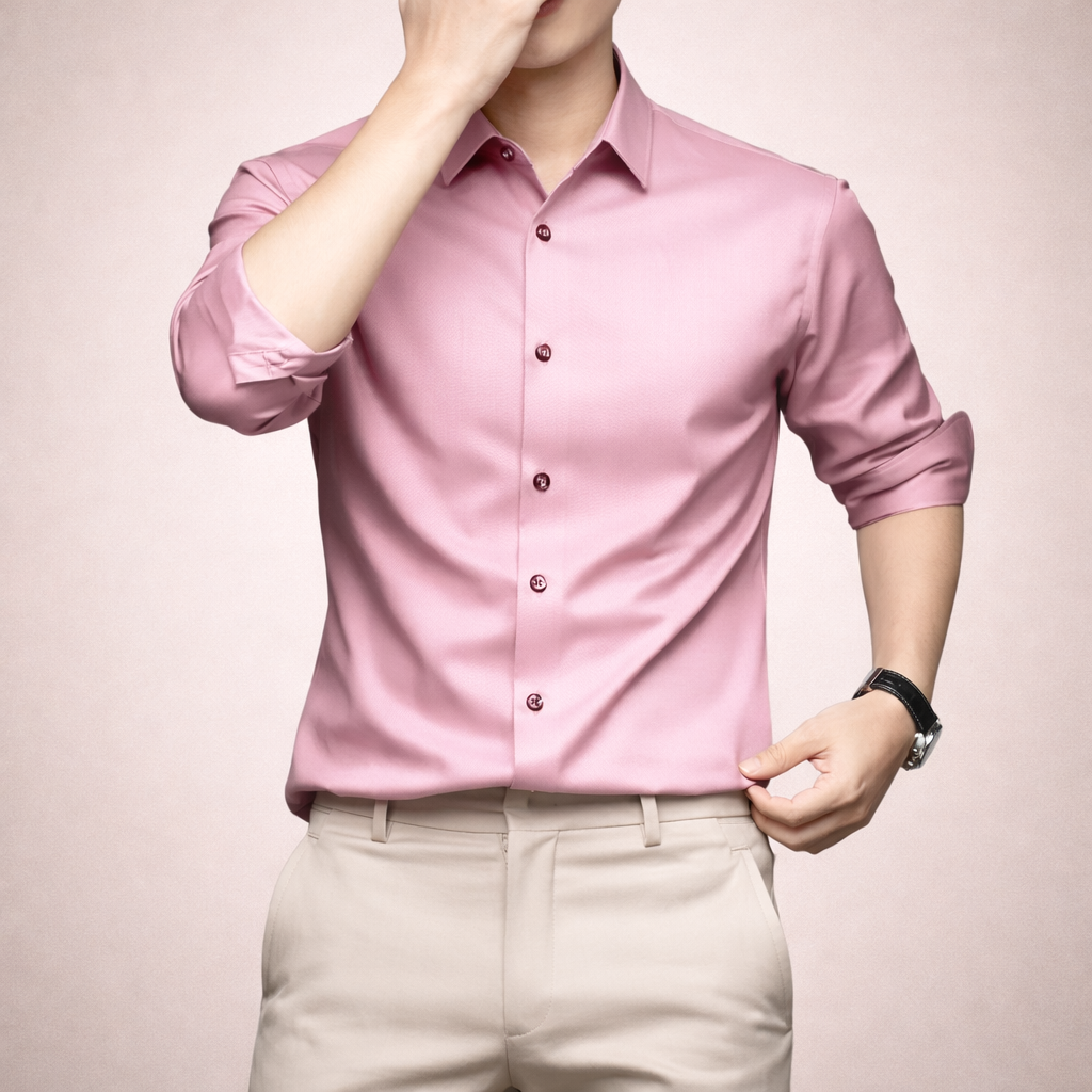 Męska prosta koszula o dopasowanym kroju