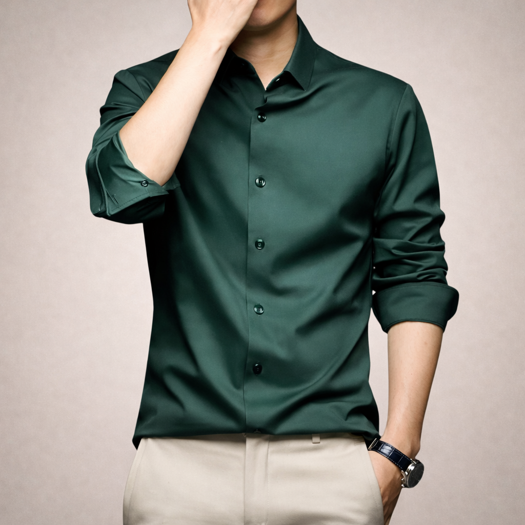 Męska prosta koszula o dopasowanym kroju