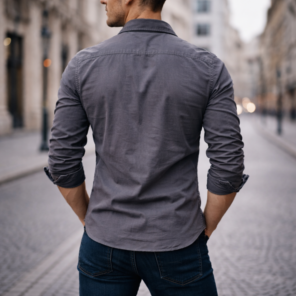 Koszula Bawełniana Slim Fit z Guzikami