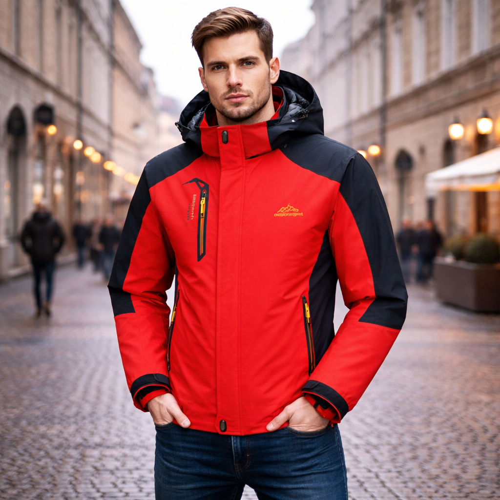 Wodoodporna Kurtka z Kapturem dla Mężczyzn