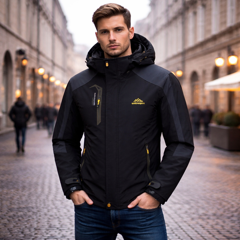 Wodoodporna Kurtka z Kapturem dla Mężczyzn