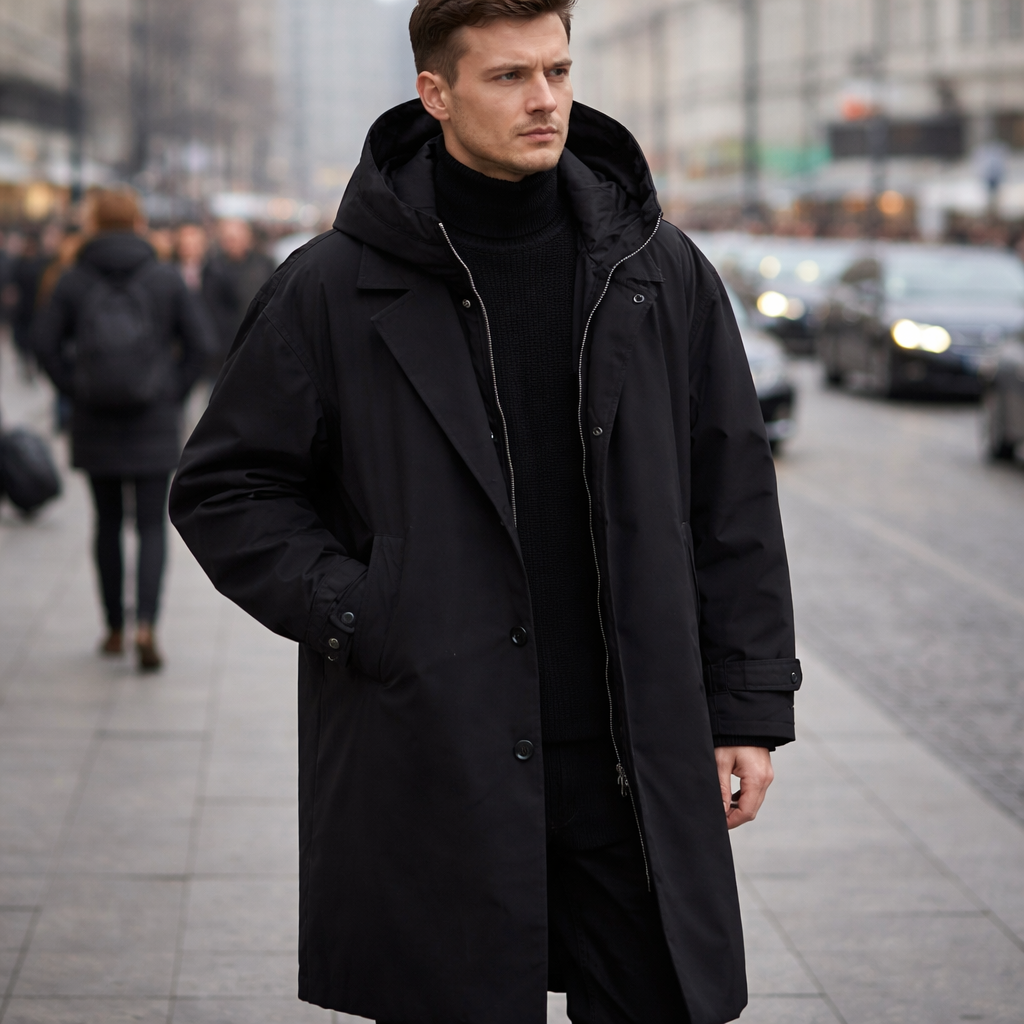 Wodoodporna Płaszcz Trench w Luźnym Kroju