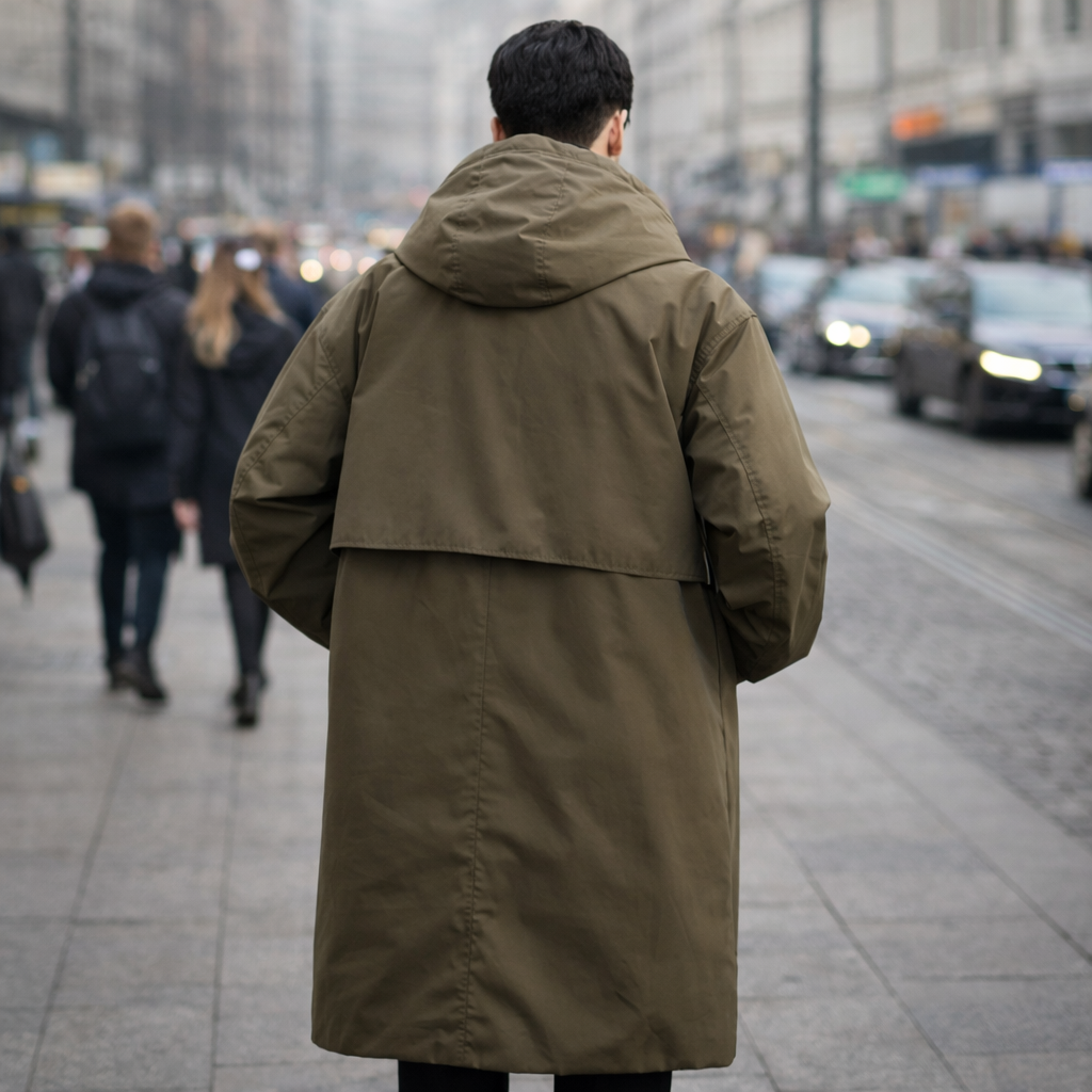 Wodoodporna Płaszcz Trench w Luźnym Kroju