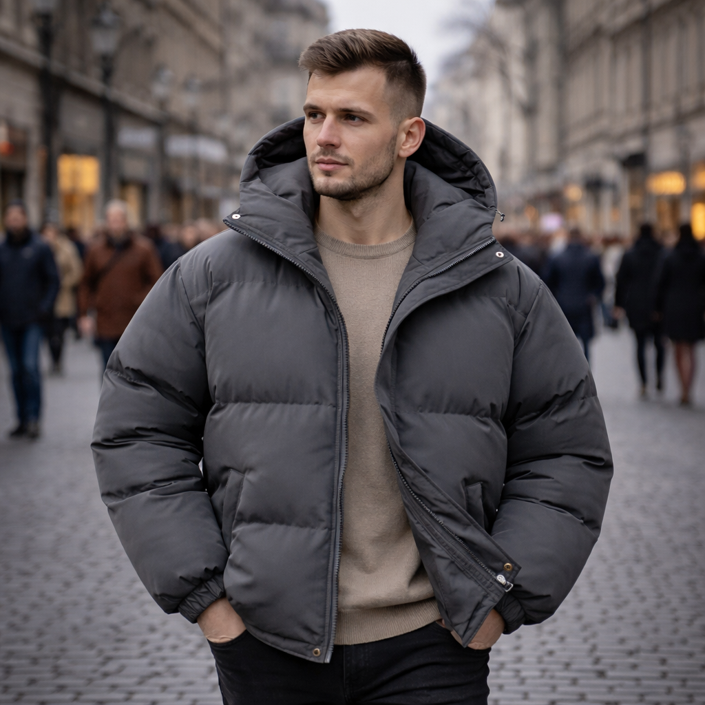 Kurtka puchowa pikowana z ociepleniem, regularny krój