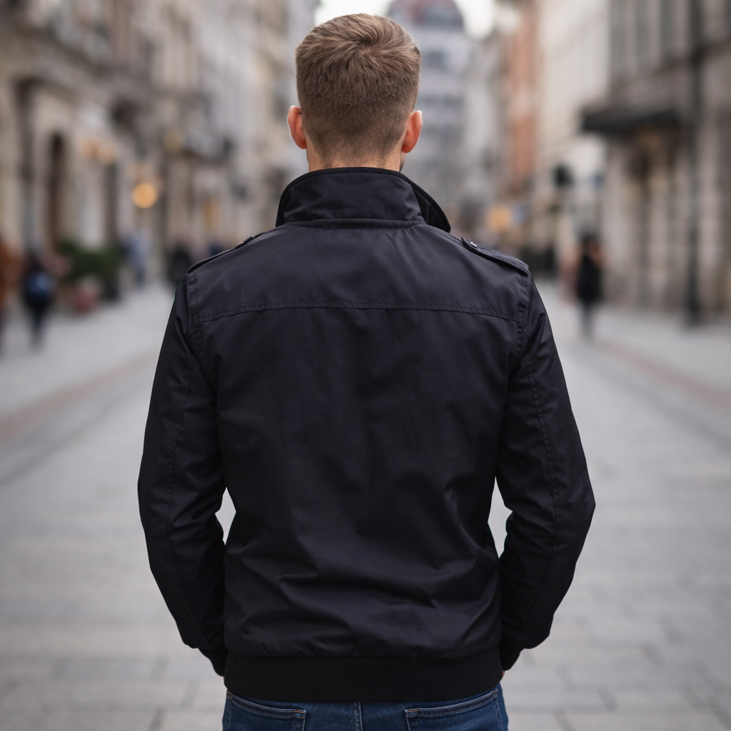 Lekka męska kurtka typu bomber o dopasowanym kroju