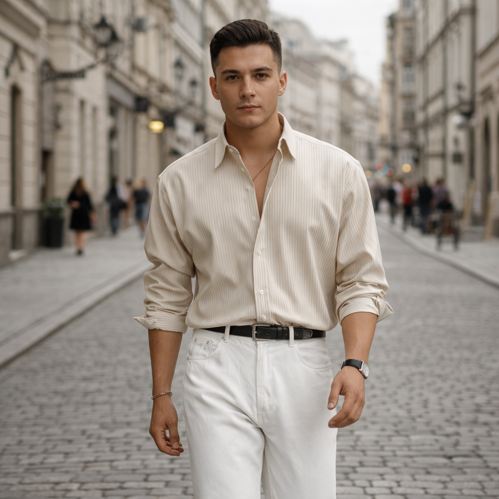 Bawełniana koszula casual o regularnym kroju