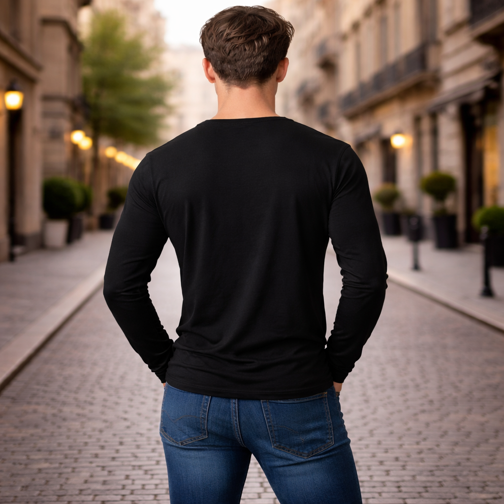 Bawełniana koszulka Henley o dopasowanym kroju