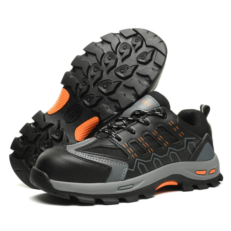 Czarne siateczkowe trampki ochronne dla mężczyzn