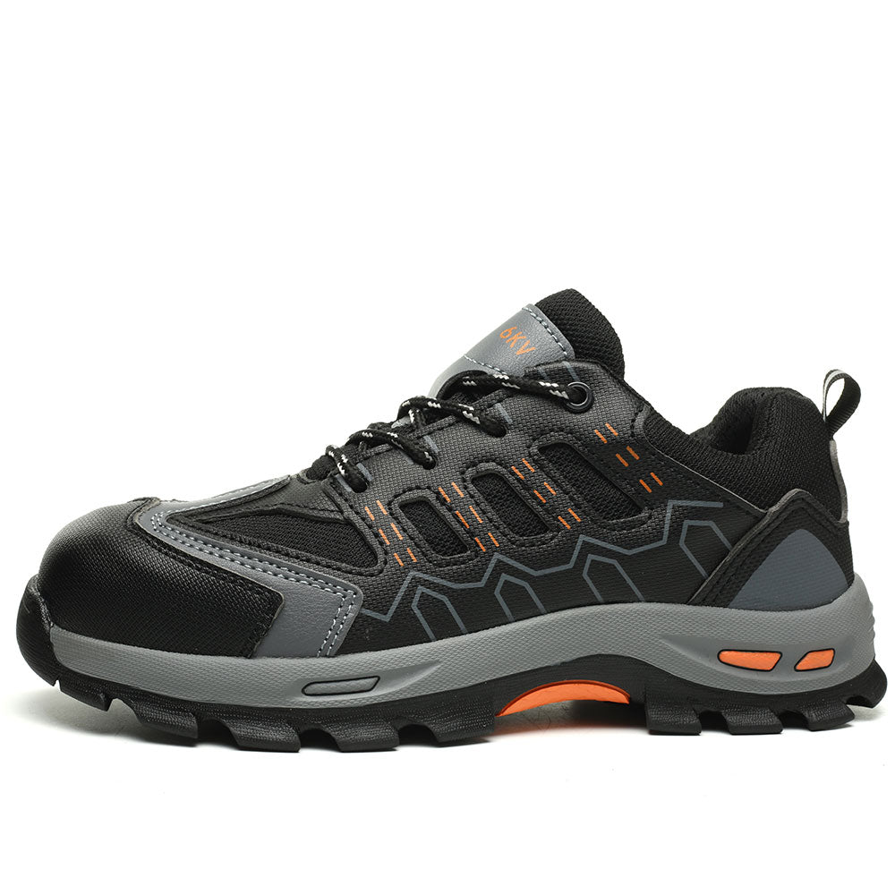 Czarne siateczkowe trampki ochronne dla mężczyzn