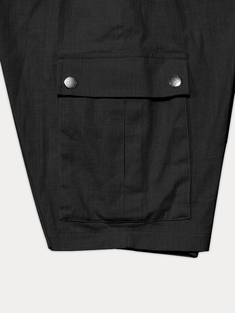 Lniane szorty cargo, luźne, męskie