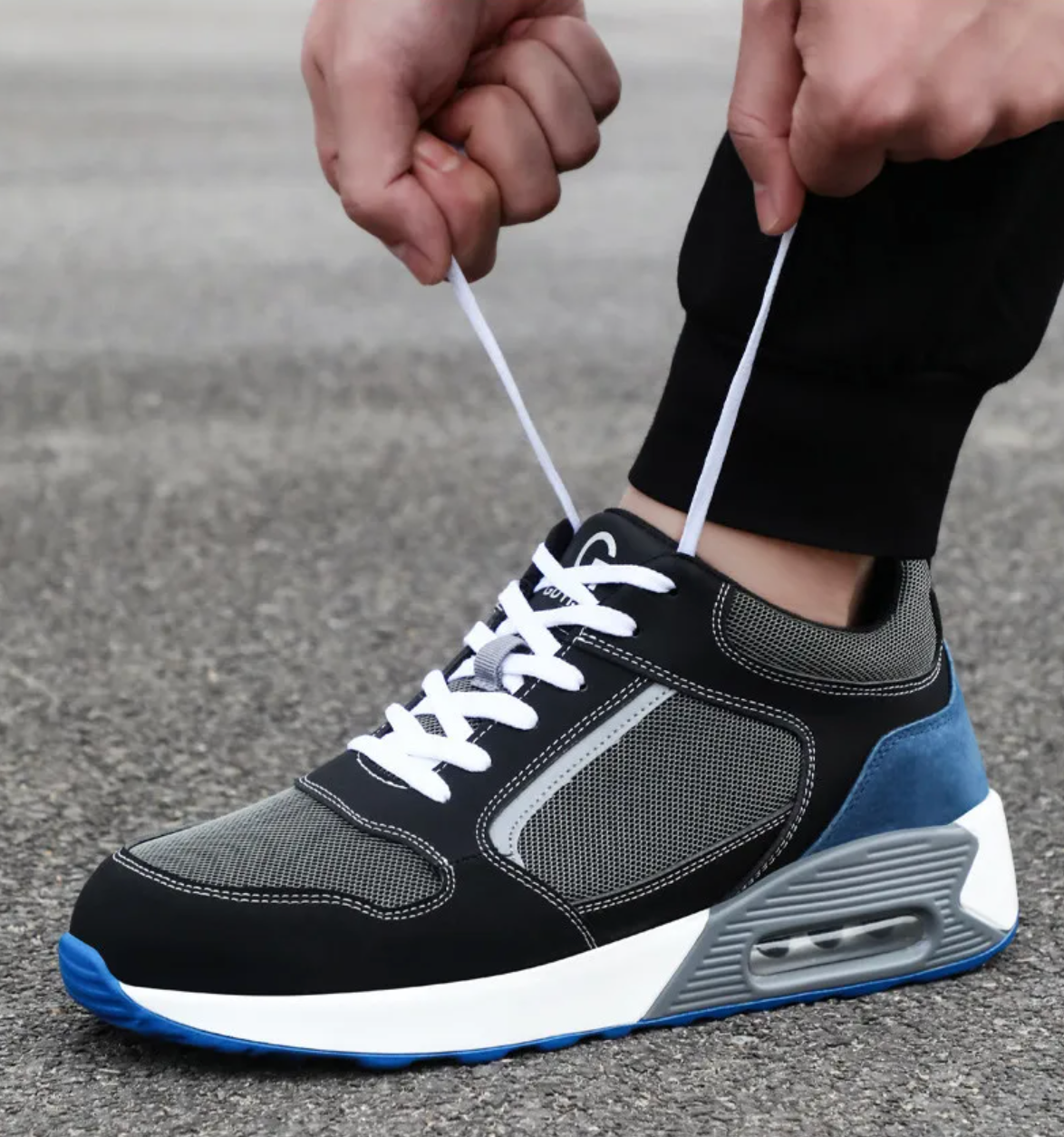 Dzianinowe buty do biegania z poduszką powietrzną dla mężczyzn