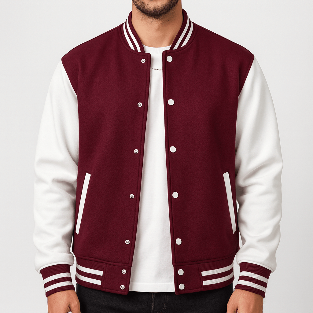 Klasyczna kurtka typu varsity o dopasowanym kroju