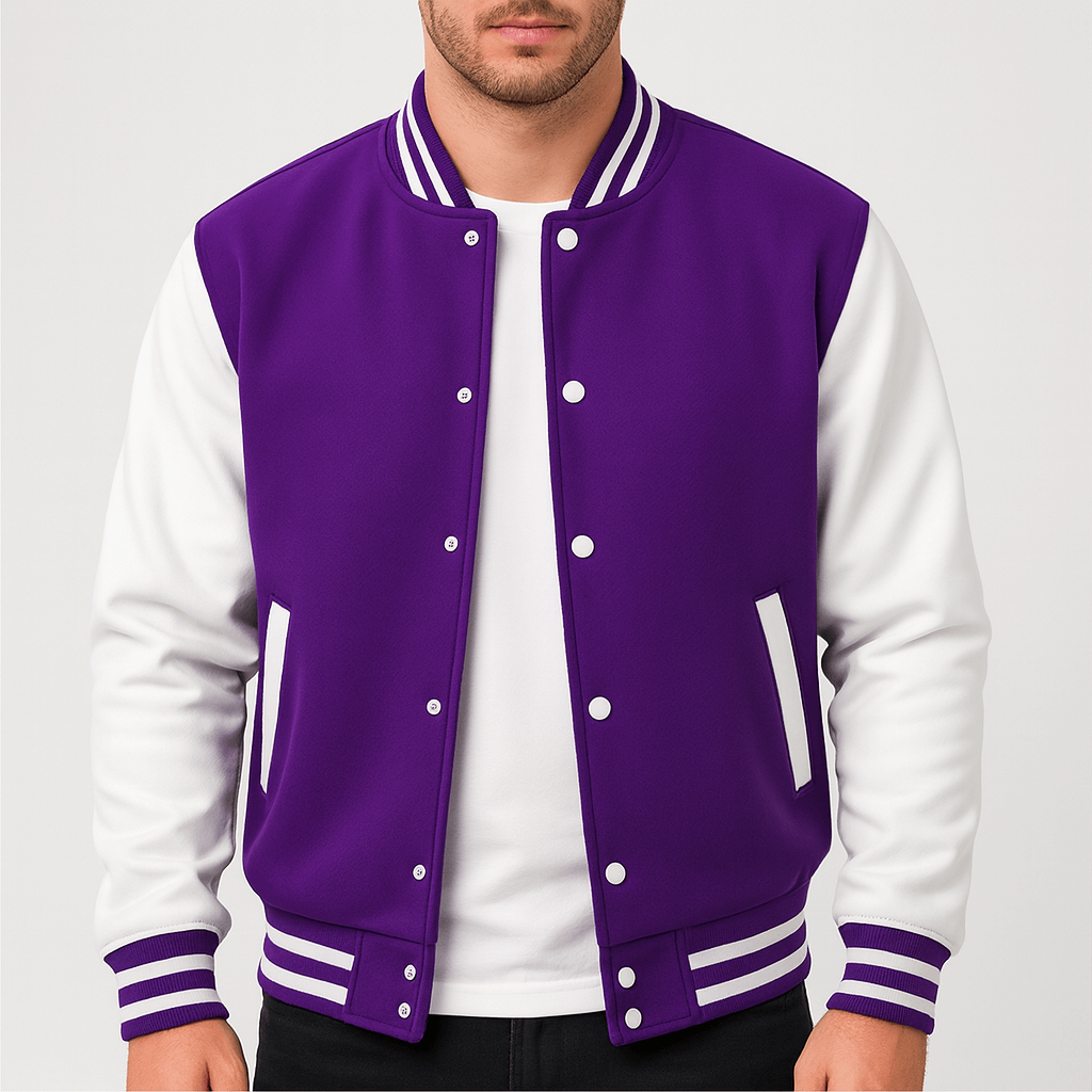 Klasyczna kurtka typu varsity o dopasowanym kroju