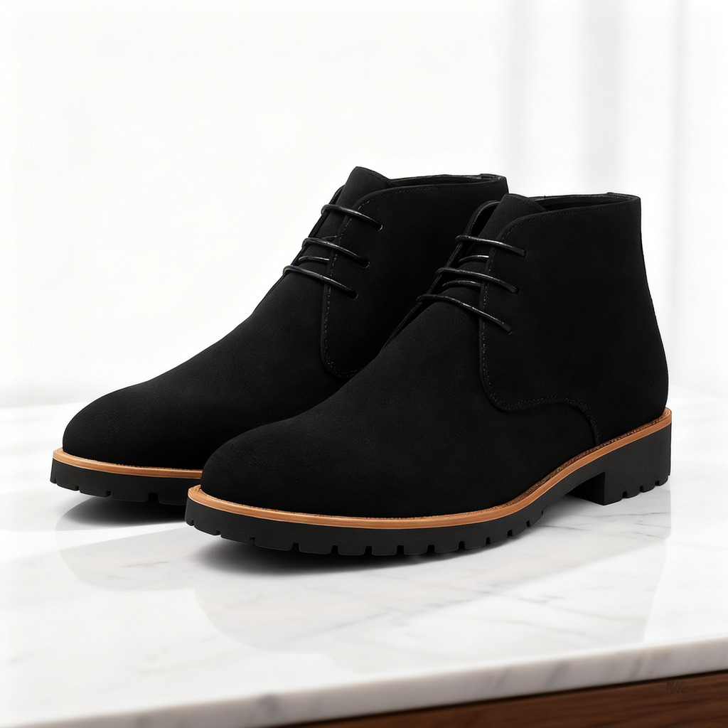 Zamszowe buty typu chukka, regularny krój, męskie