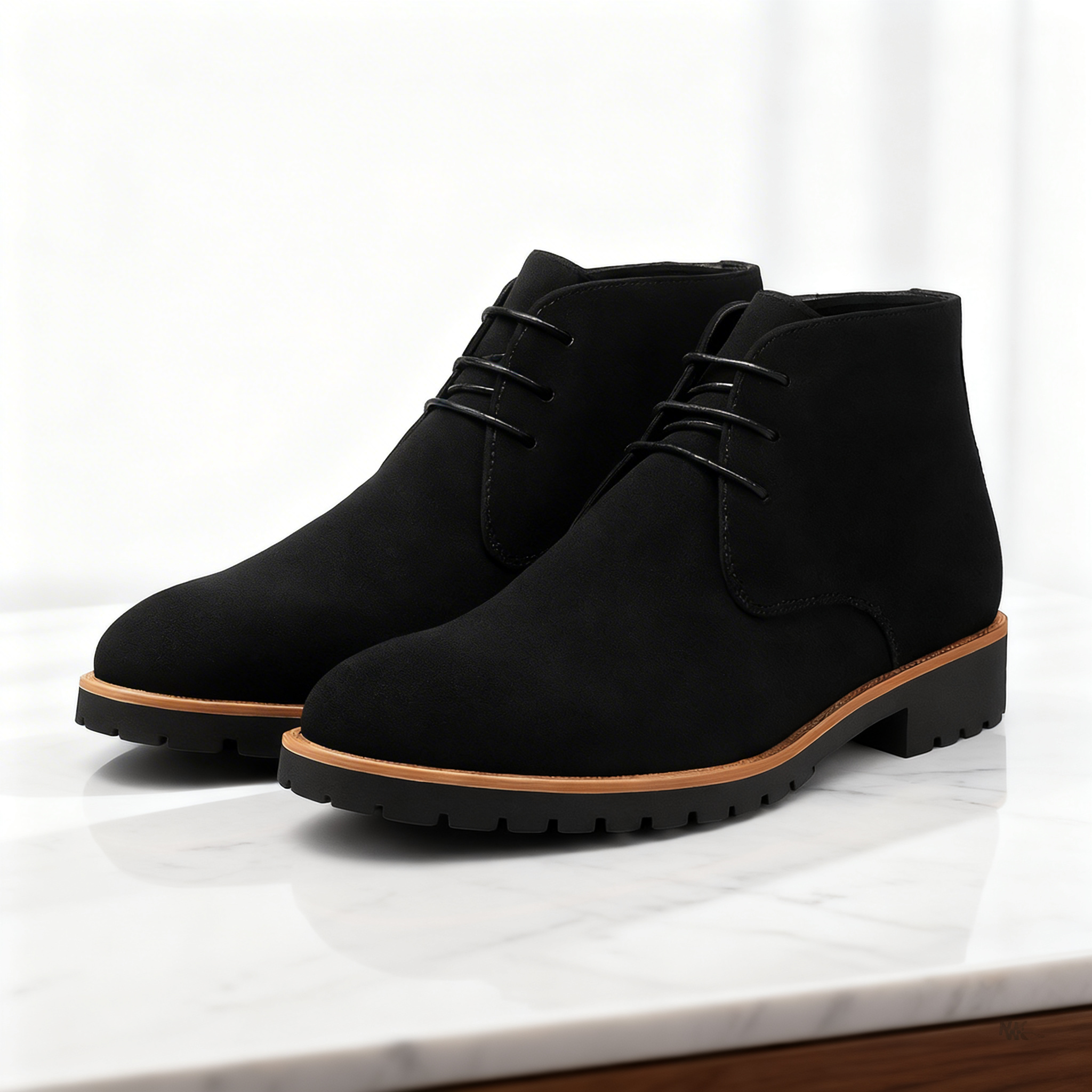 Zamszowe buty typu chukka, regularny krój, męskie