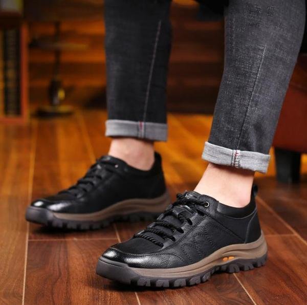 Teksturowane buty codzienne – wygodne buty męskie