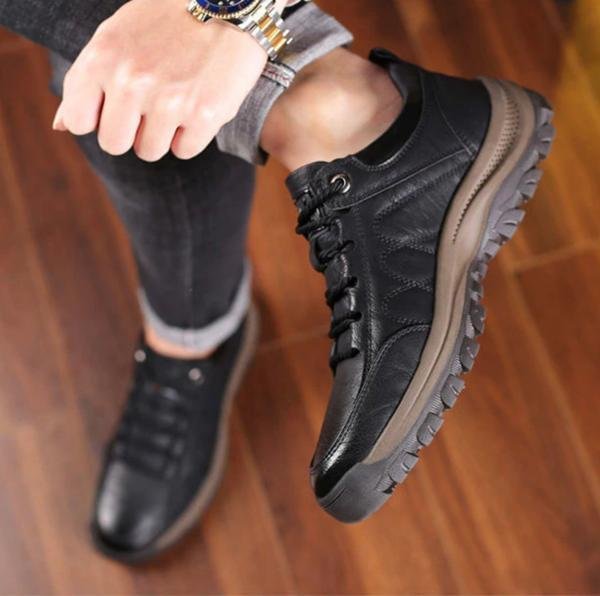 Teksturowane buty codzienne – wygodne buty męskie